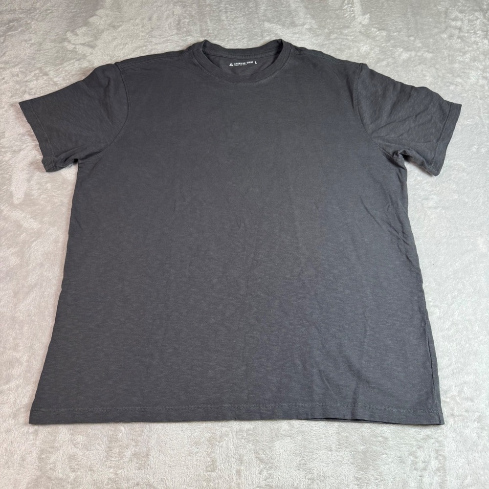 NWOT American Giant Mens Premium Slub Crew Neck T-Shirt L Gray Made in USA